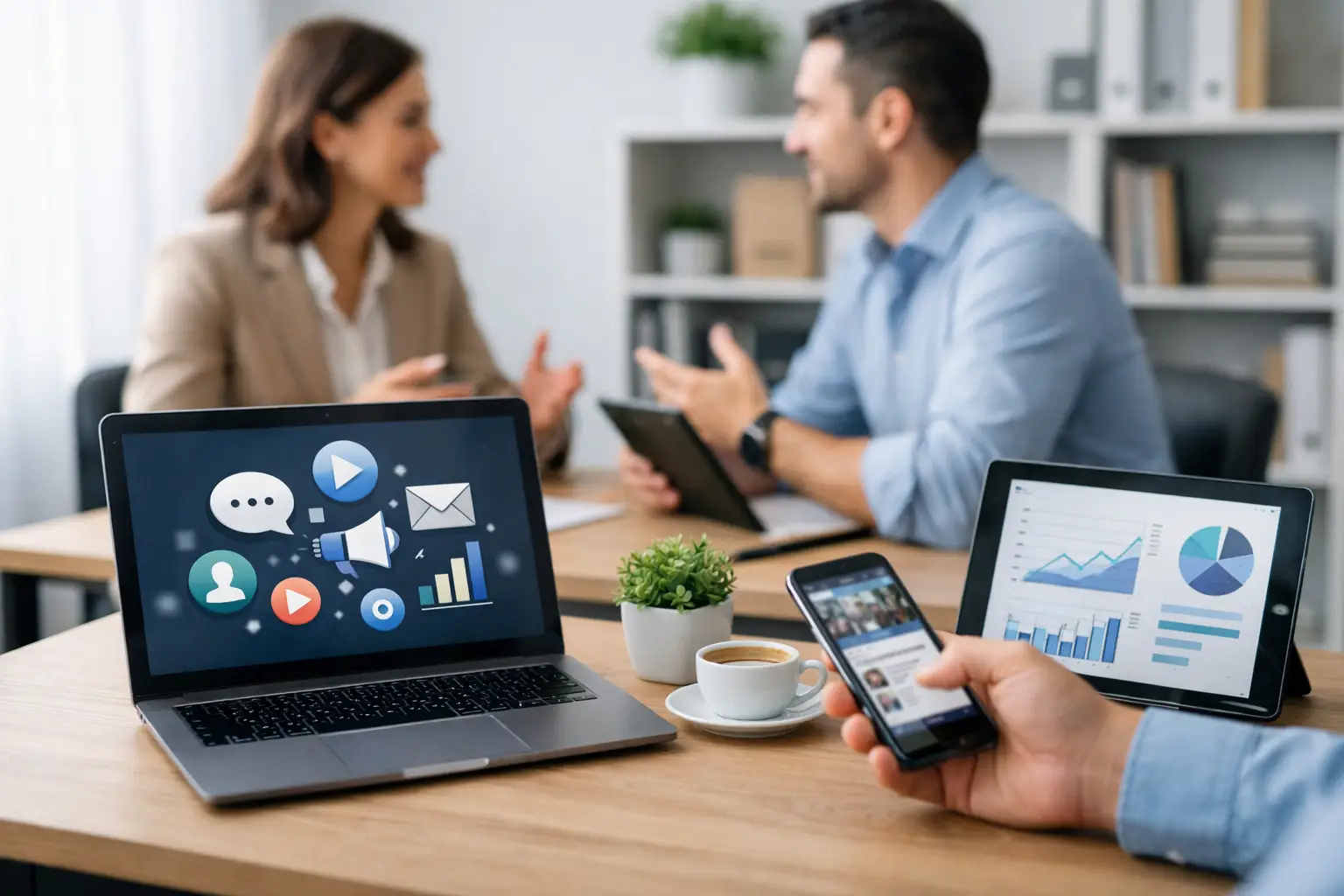Canais digitais para escritórios pequenos